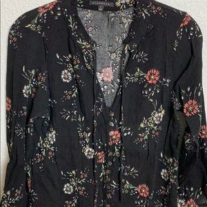 Black Flower Blouse